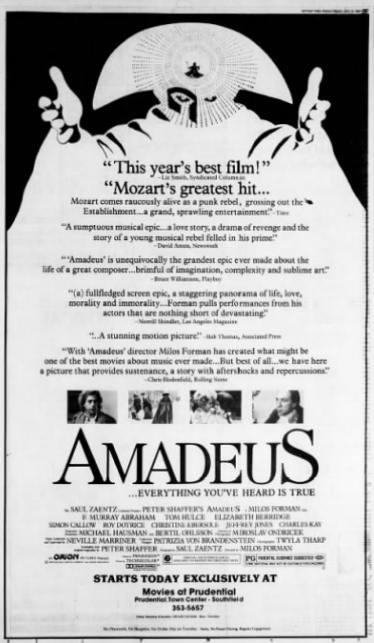 Movies at Prudential Town Center - Oct 1984 Full Page Ad